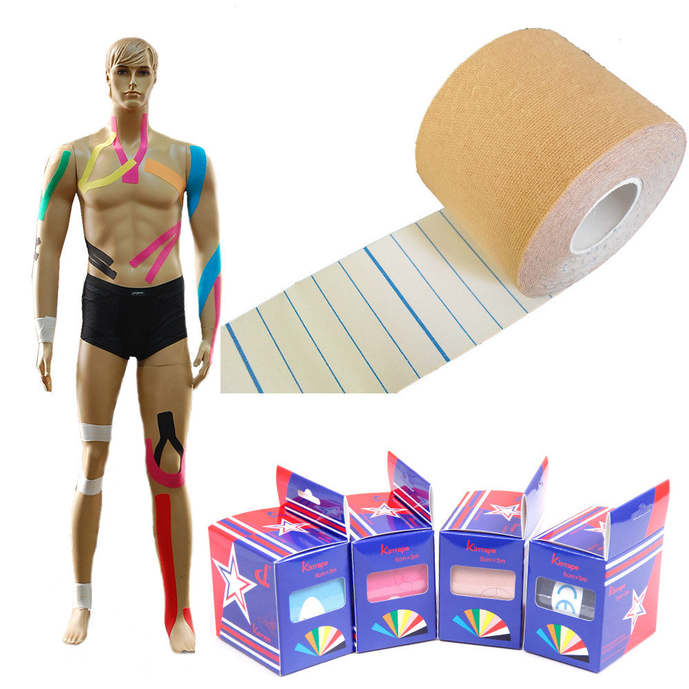 DL Brand Cotton Kinesiology tape 5cm x 5m with box and manual [Retail Price] - DL-  tapes and bandages manufacturer-Kintape Roll-Retail | Wholesale | Dropship-DLbandage